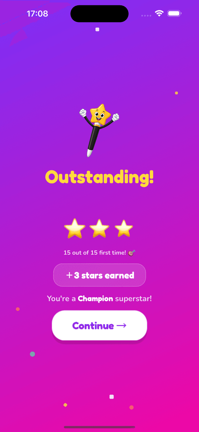 Stars for every achievement